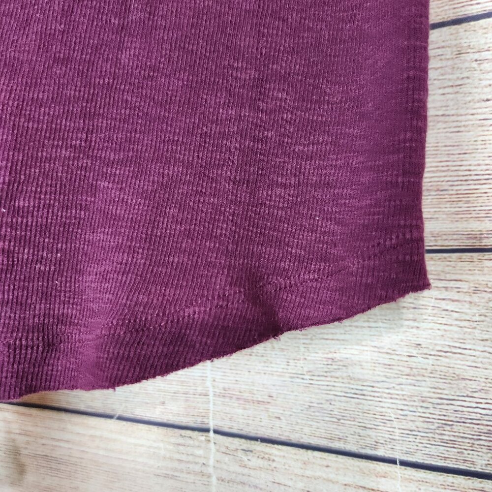 Free People Emmy Lou Ribbed Tank Top Lace Up Tie Front Purple Wine Size S/P - Picture 14 of 15